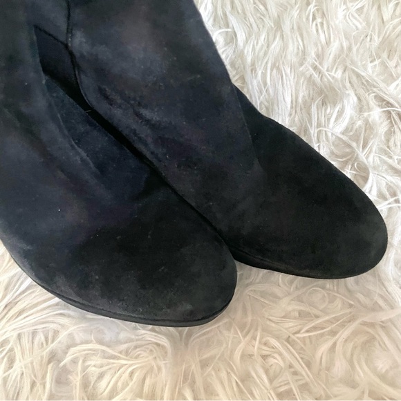 Stuart Weitzman for Scoop Suede Wedge Knee High Boots Black Size 5 - Picture 3 of 9